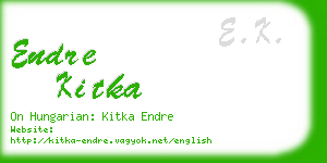 endre kitka business card